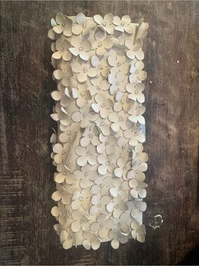 Sondra Roberts Clutch Flower Petal Design with silver chain
